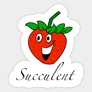 Succulent strawberry Sticker
